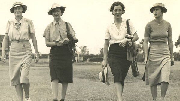 Royal Queensland Golf Club associates competing in the 1939 Ladies’ Foursomes Championship.