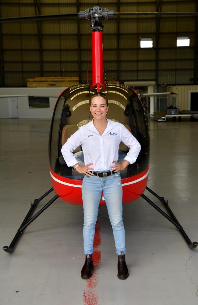 Georgie Arnold at Townsville Helicopters. Picture: Evan Morgan