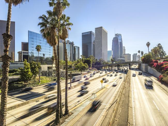 The LA skyline won’t be the same after the launch of Uber Air. Picture: iStock/Tim Richards