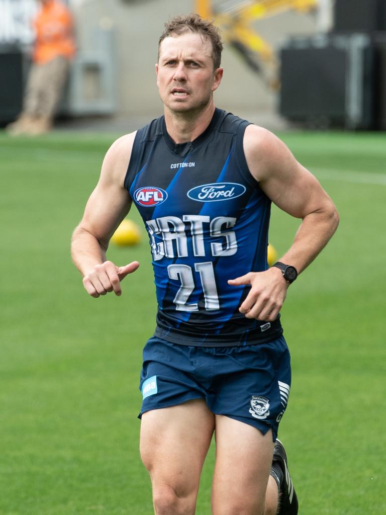 Mitch Duncan is closing in on a return for the Cats. Picture: Brad Fleet