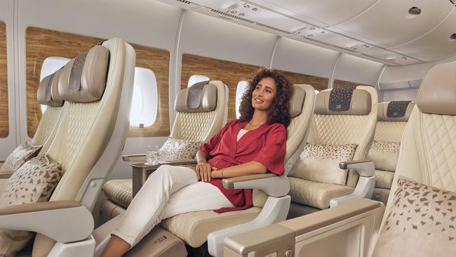 Emirates Premium Economy on the Airbus A380. Photo: Emirates