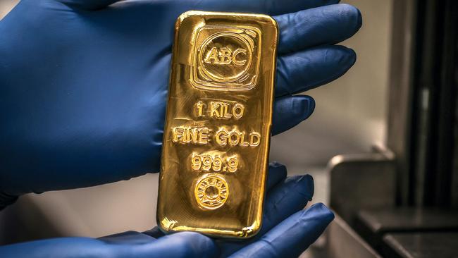 Traditionally, 50 per cent of gold is used in jewellery production and high prices should also act to dampen demand. Picture: AFP