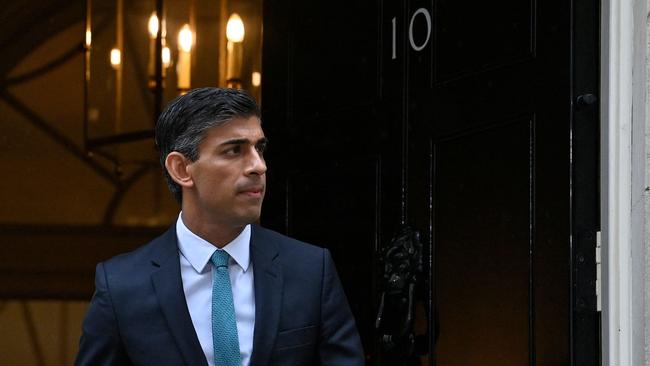 Britain's Prime Minister Rishi Sunak outside 10 Downing Street. Picture: AFP