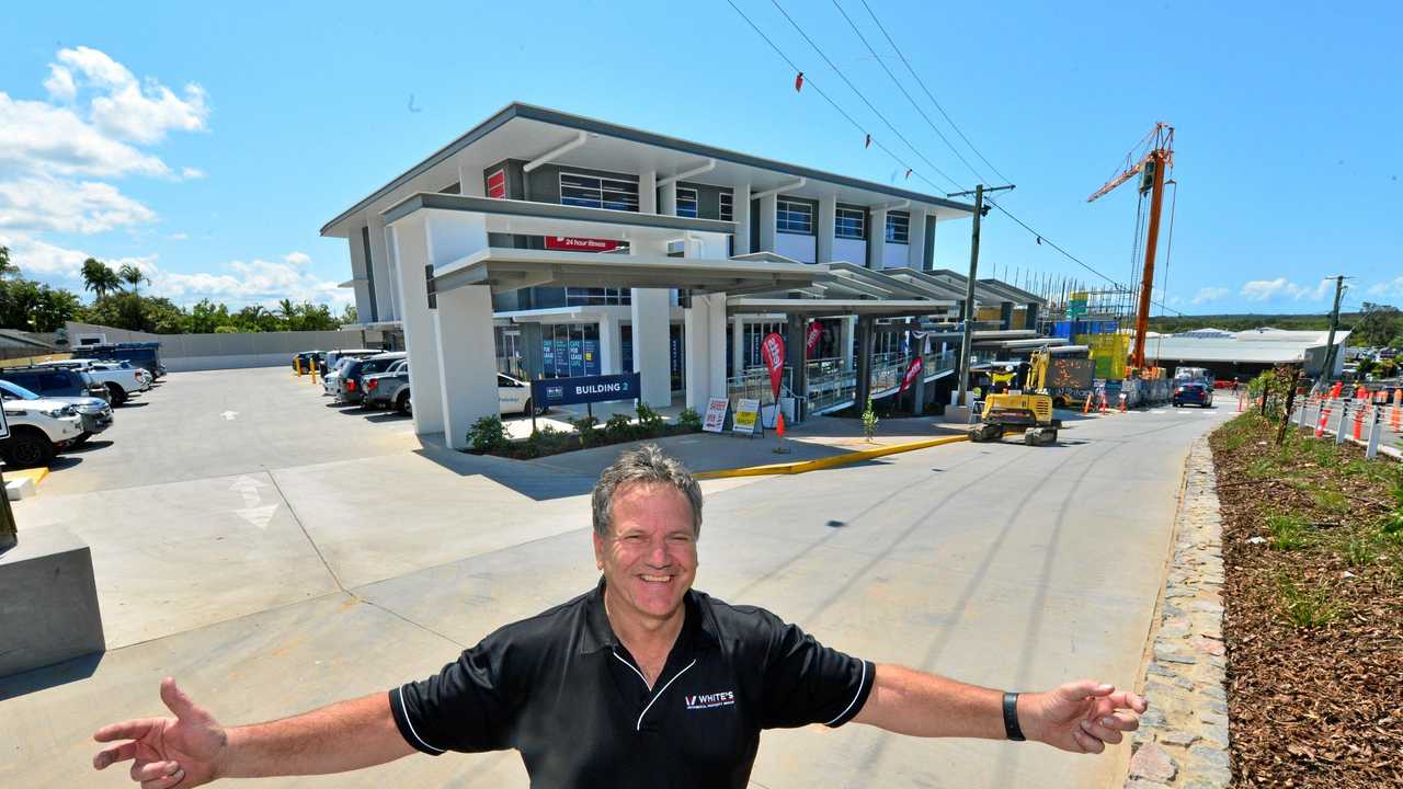 Bli Bli Village developer Michael White likes what he sees as the development tracks for completion late 2019. Picture: John McCutcheon