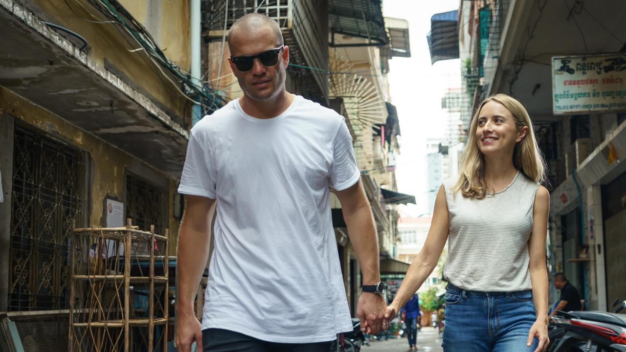 James and Erica Bartle of Outland Denim in Cambodia where they employ local women. Pic: Sam Jam.