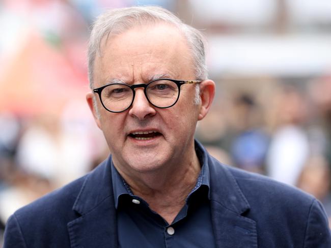 SYDNEY, AUSTRALIA - NewsWire Photos AUGUST 18, 2024: Prime Minister Anthony Albanese speaks to media at the Ferragosto Festival in Five Dock.Picture: NewsWire / Damian Shaw