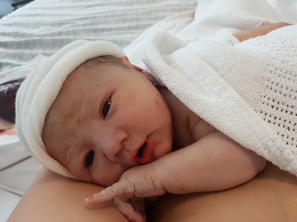 10/06/2019 - Lucas Bradley Briers straight after birth Picture: Kerinda Horne