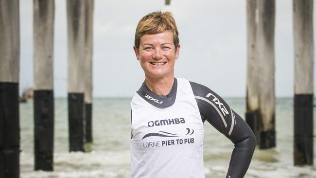 Pier to Pub: Kerryn Harvey is focused on giving other amputees the opportunity to realise their sporting dreams via her charity, Start Foundation Picture: Eugene Hyland.