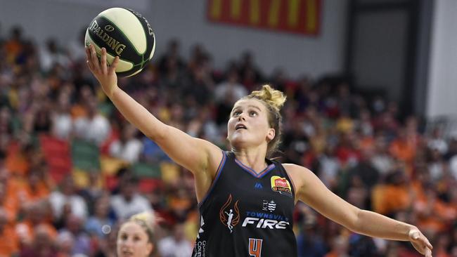 Shyla Heal signed with the Hobart Chargers last year before the shutdown of the NBL1 season due to COVID-19. Now projected as a WNBA first round pick, she won’t be returning to Hobart in 2021. (Photo by Ian Hitchcock/Getty Images)