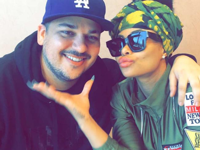 Happier times for Rob Kardashian and Blac Chyna. Picture: Snapchat