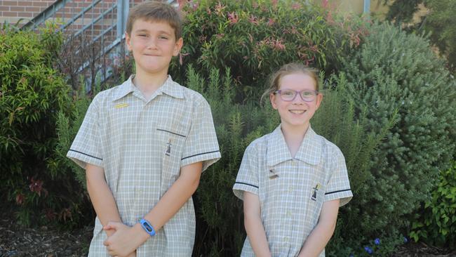 Staines Memorial College 2024 captains Jeffrey Iles and Saria Endres. Picture: Contributed