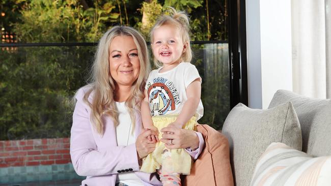 Nicole Shepherd with her daughter Scarlett 2. Picture Rebecca Michael.