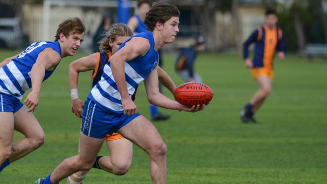 St Peter’s rising star Malachy Carruthers has been invited to test at the AFL national draft combine. Picture: Brenton Edwards