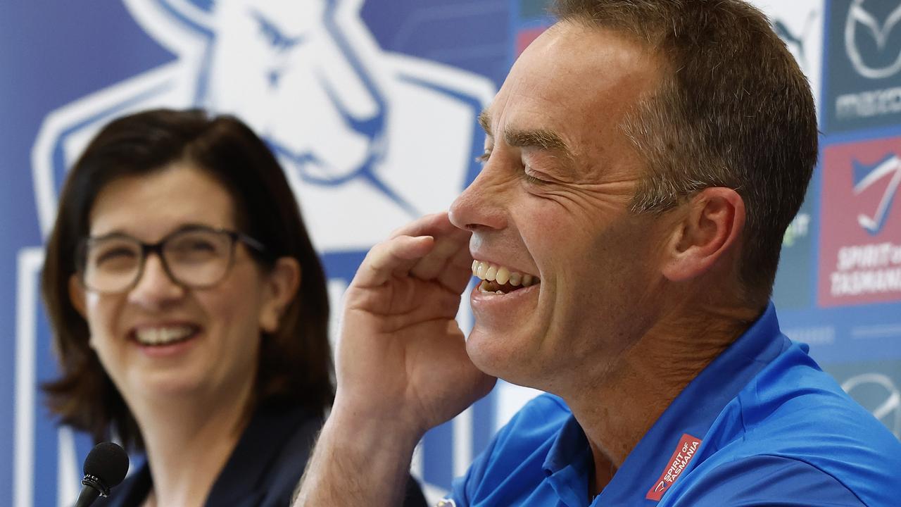 Alastair Clarkson speaks to the media after joining North Melbourne as coach.