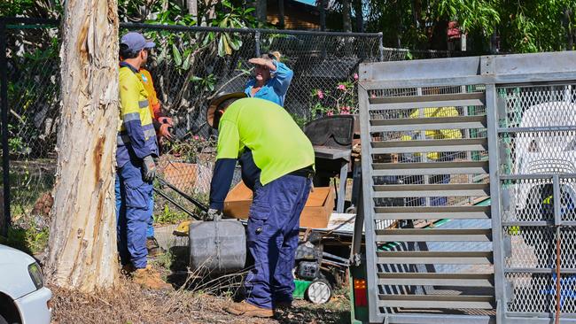 During the clean-up, City of Darwin workers came across 627 prohibited hazardous items, which were not collected. These were mostly glass, car parts, tyres, liquids, chemicals, or items which were either longer than 1.5m or exceeded 2 cubic metres. Picture: Supplied