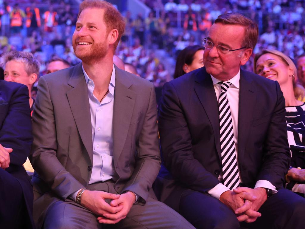 Prince Harry, Duke of Sussex and Boris Pistorius, The Minister of Defence attends the opening ceremony of the Invictus Games. Picture: Getty Images for the Invictus Games Foundation