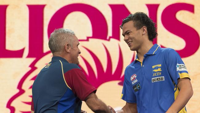 Coach Chris Fagan welcomes No. 1 draft pick Cam Rayner to Brisbane in 2017.