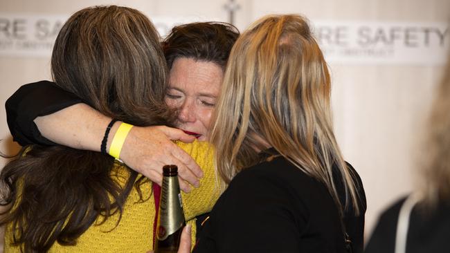 Yes supporters were emotional at their official event in Sydney. Picture: NCA NewsWIRE / Monique Harmer