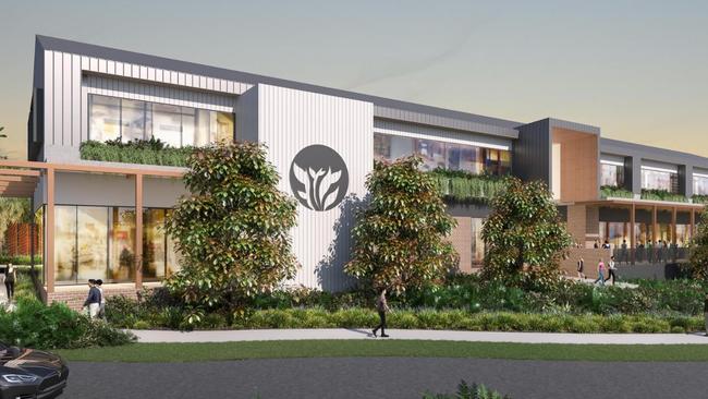 A render of the fascia for the planned Paradise Garden Shopping Village.