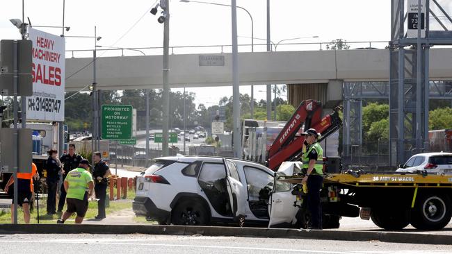 The scene of the crash on Monday. Picture: Steve Pohlner