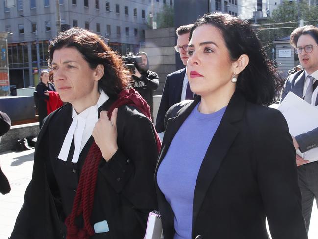 Former Liberal Party member Moira Deeming  arrives at the Federal Court of Victoria for her case against Victorian Liberal Party leader, John Pesutto. Wednesday, 18. 2024.Picture: David Crosling