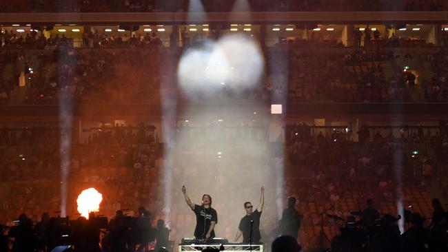 NRL grand final entertainment at Suncorp Stadium. Picture: NRL Photos