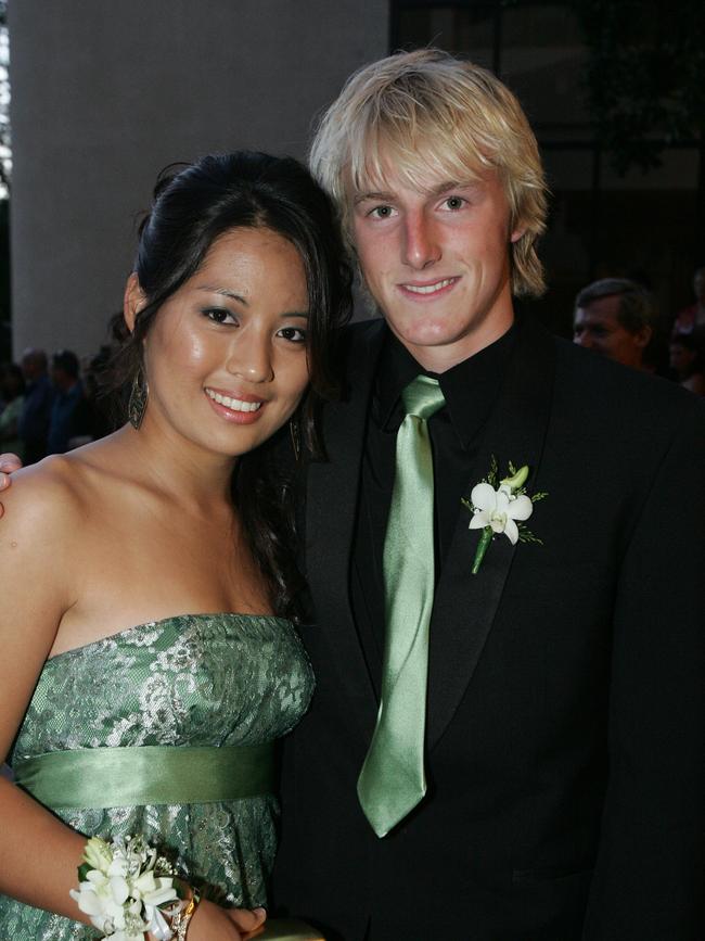 Emmanuel College formal at the Gold Coast International hotel. Valeria Cho and Jason Bishop (l to r).