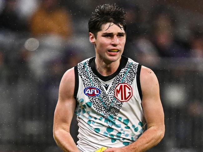 Josh Carr thinks Christian Moraes is going to be a good player. Picture: Daniel Carson/AFL Photos via Getty Images
