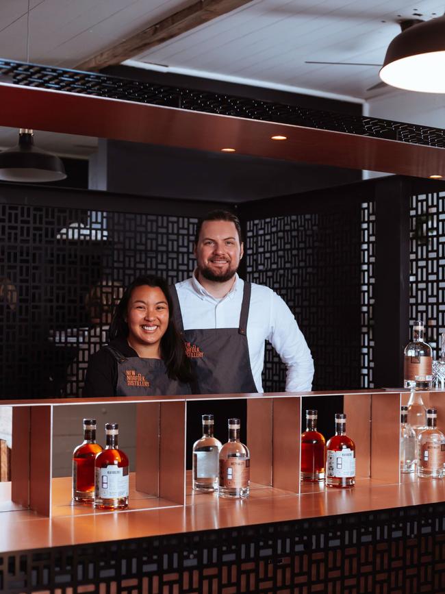 New Norfolk Distillery founder Tarrant Derksen and his wife Clara Ho. Picture: supplied