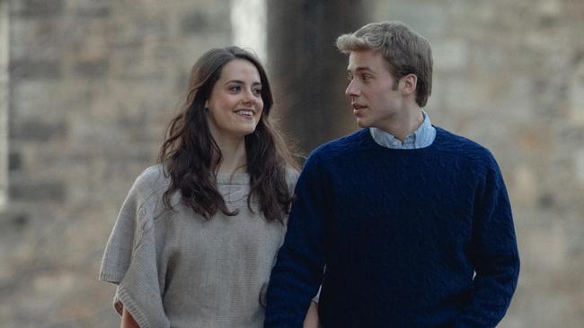 Ed McVey and Meg Bellamy as Prince William and Kate Middleton.