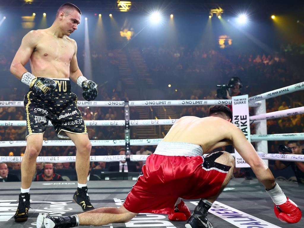 Tszyu made the world take notice with his one round destruction of Carlos Ocampo. Picture: Chris Hyde/Getty Images