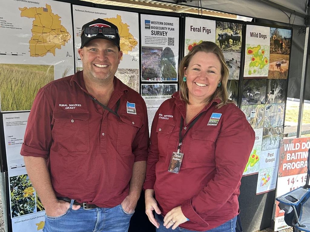 Grant Weiss and Carissa Hallinan discuss cattle biosecurity