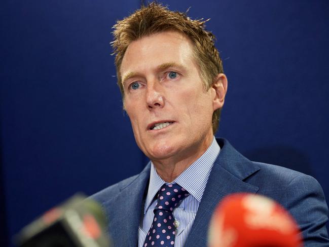 Australia's attorney general Christian Porter speaks during a press conference in Perth on March 3, 2021, after he outed himself as the unnamed cabinet minister accused of raping a 16-year-old girl. (Photo by Stefan Gosatti / AFP)