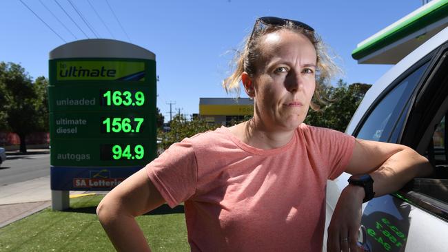 Petrol price gouging happens all over Australia. Rebecca Bryan of South Australia’s Wayville is unhappy about the extremes. Picture: Tricia Watkinson