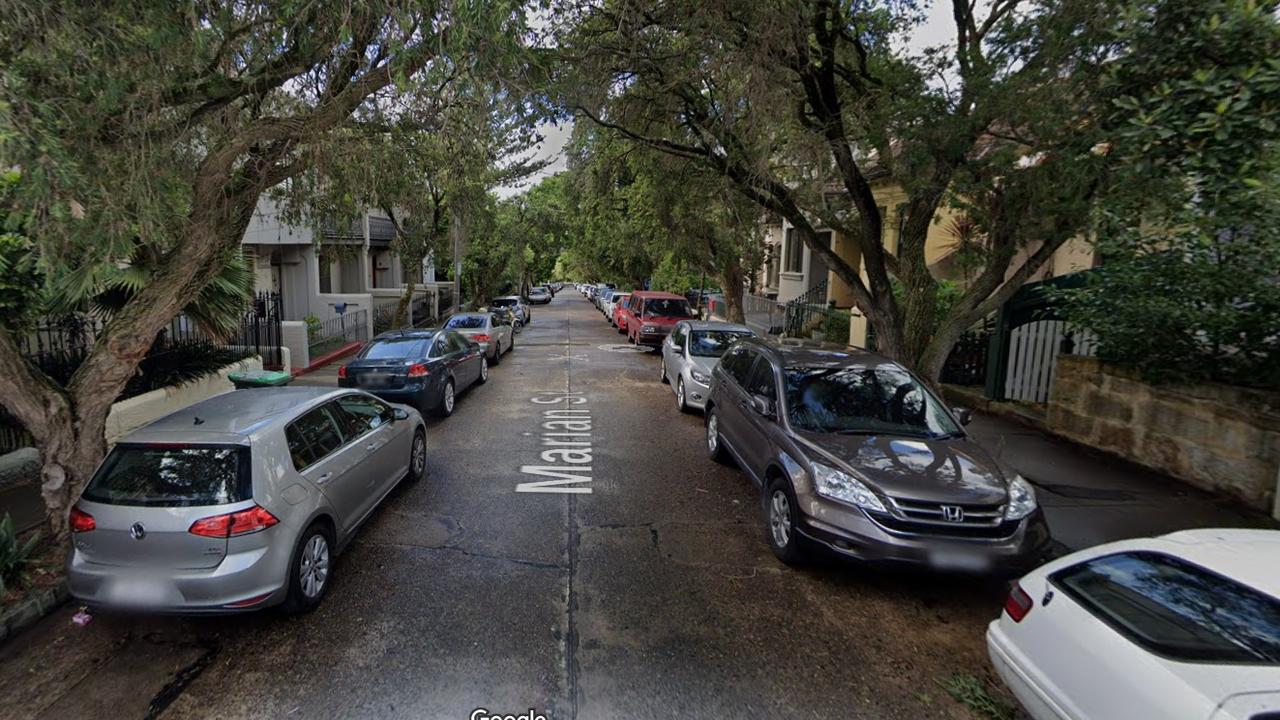 The man was struck while walking down Marion St in Enmore and left with serious injuries. Picture: Google Maps