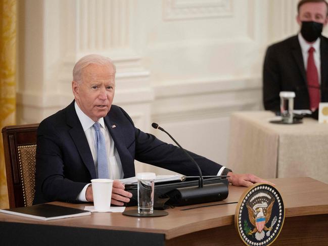 US President Joe Biden at the Quad Leaders Summit at the White House. Picture: AFP