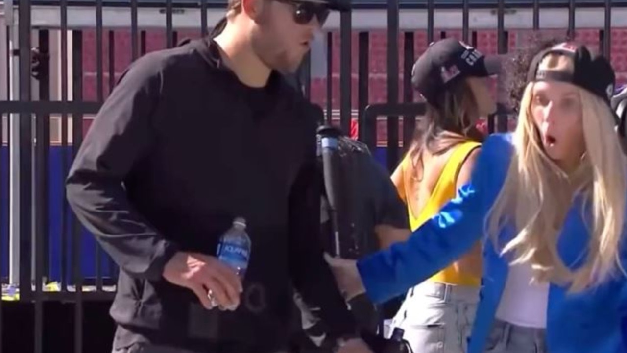 Drunk Matthew Stafford Chugs 1942 Don Julio Tequila On Stage During Rams'  Super Bowl Parade (VIDEO)