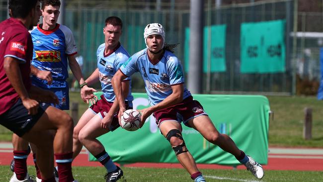 Action from the Colts 1 Club rugby union game between University of Queensland and Norths. Picture: Tertius Pickard