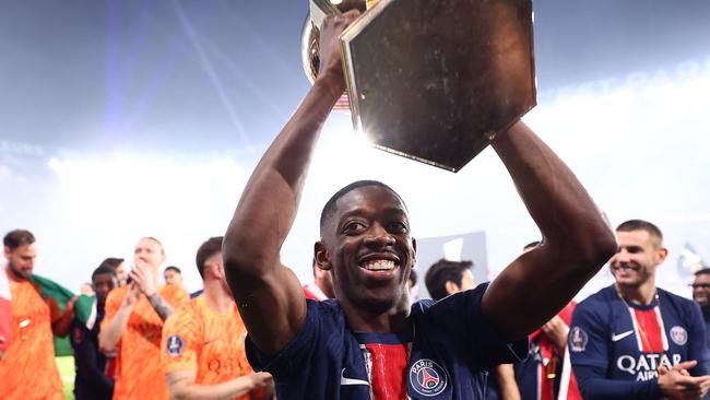 PSG’s French forward Ousmane Dembele is the favourite to win the Ballon d’Or. (Photo by FRANCK FIFE / POOL / AFP)