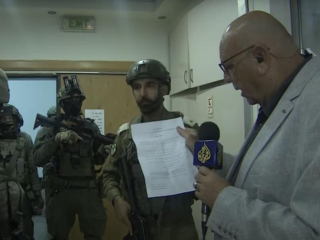 Israeli forces stormed Al Jazeera’s bureau in Ramallah, in the Occupied West Bank, early on Sunday, shutting down its operations. The Israeli military’s closure order accused the network of "incitement to and support of terrorism," according to Al Jazeera’s bureau chief Walid Al-Omari. Picture: Al Jazeera