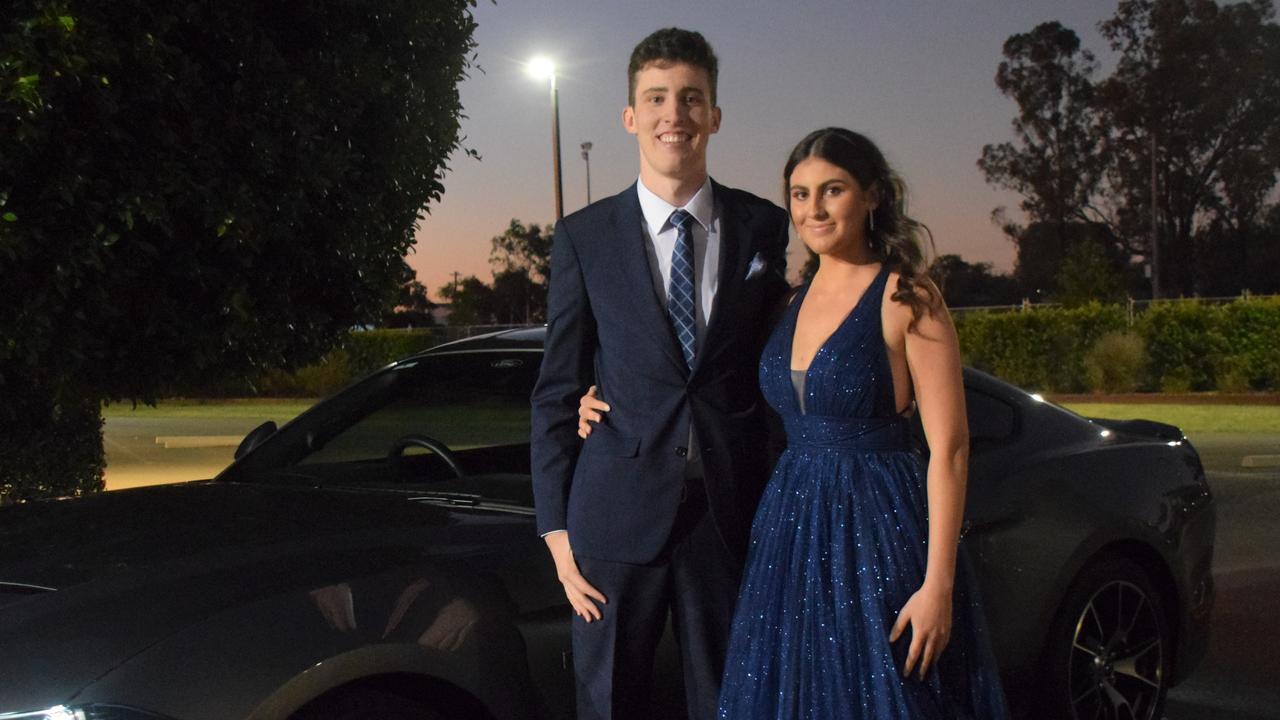 Charlie Boland and Majella Stephen stunned on the red carpet at Our Lady of Southern Cross College's formal for 2023. Picture: Emily Devon