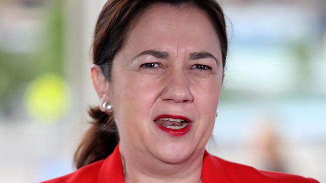 Premier of Queensland, Annastacia Palaszczuk arrives and speaks to the media before the start of the Council of Australian Governments (COAG) meeting in Adelaide, Wednesday, 12 December 2018. (AAP Image/Kelly Barnes) NO ARCHIVING