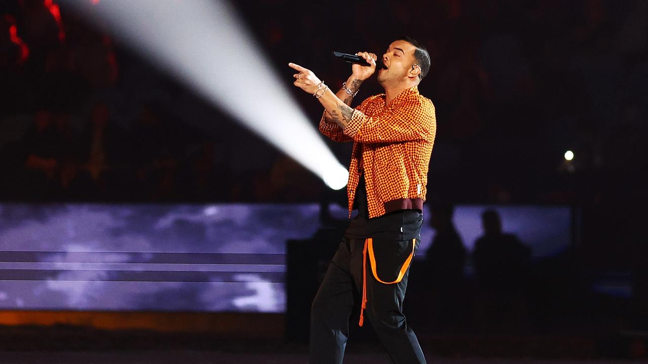 Guy Sebastian performing during the opening night at Allianz Stadium. Picture: Mark Metcalfe/Getty Images