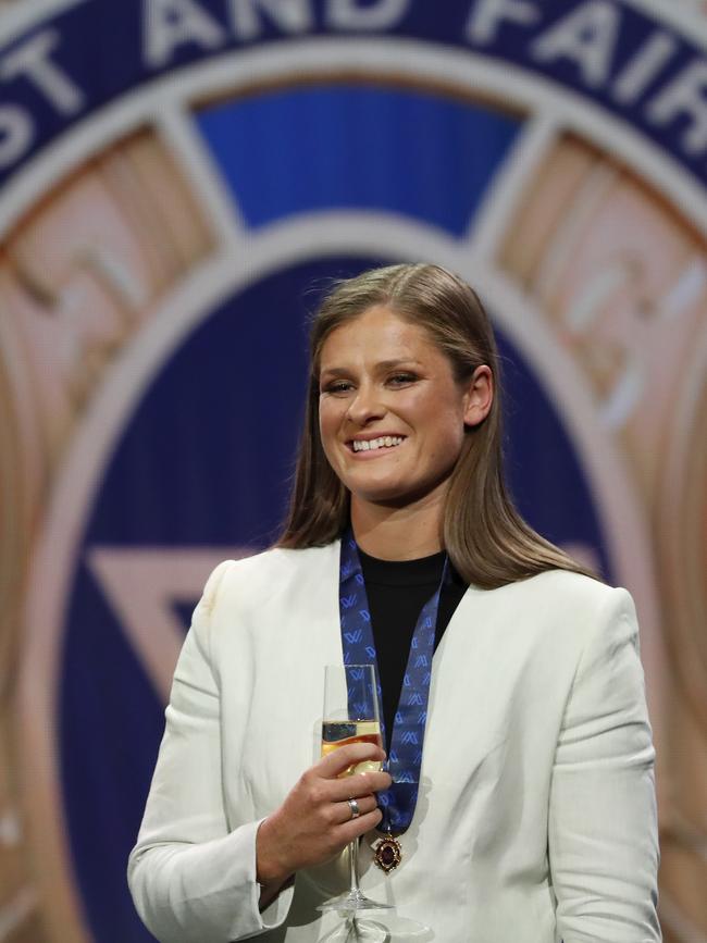 Reigning joint AFLW best and fairest, Bri Davey will be back for the Pies. Picture: Getty.