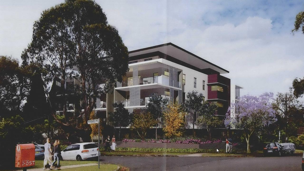 An artist’s impression of how the apartments at 18-20 Cliff Rd in Epping were slated to look before construction.