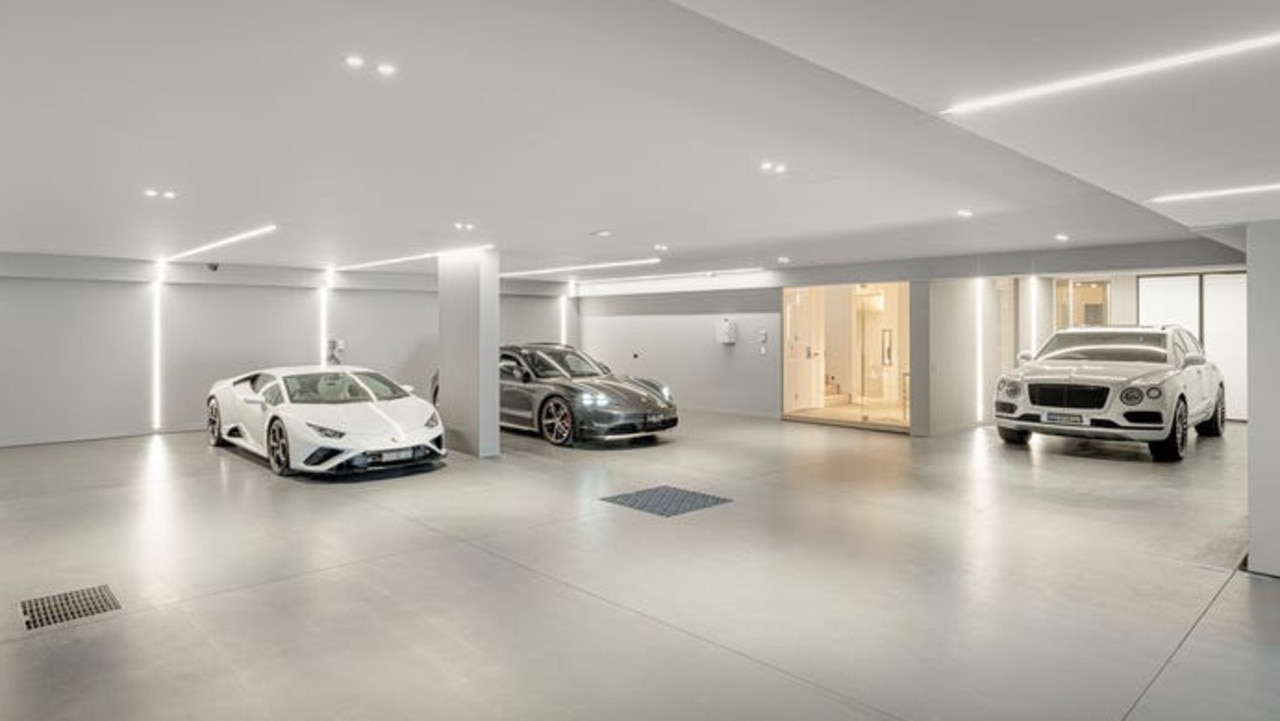 The six-car garage has plenty of storage space too.