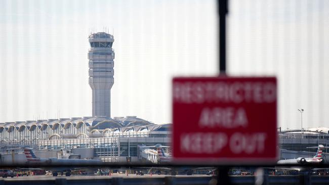 The control tower at the Reagan National Airport. Picture: Andrew Harnik/Getty Images/AFP