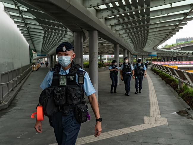 Many streets in Hong Kong were locked down for President Xi’s visit, in stark contrast to the protests of two years ago. (Photo by Anthony Kwan/Getty Images)