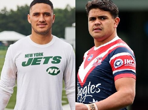 North Queensland is not big enough for both Latrell Mitchell and Valentine Holmes. Photo: News360, Getty Images.