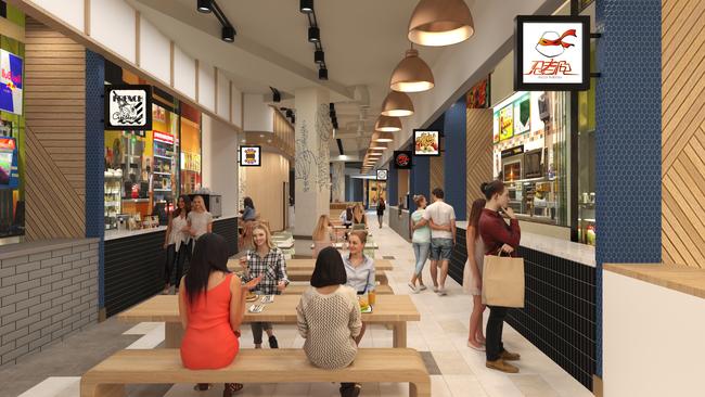 Designs for the refurbished food and beverage laneway, Broadwater Lane, at Australia Fair. Picture: supplied